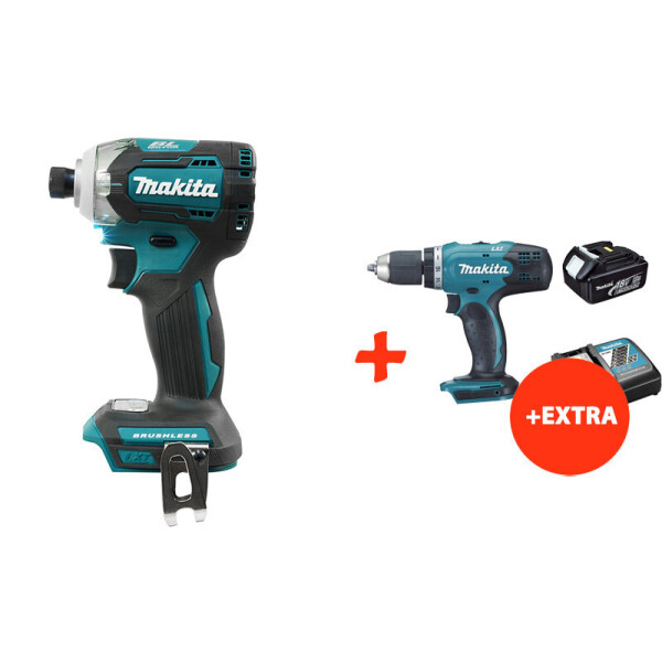 

Аккумуляторный ударный шуруповерт Makita DTD170Z+аккумуляторная дрель-шуруповерт Makita DDF453RFX (DTD170RFX7)