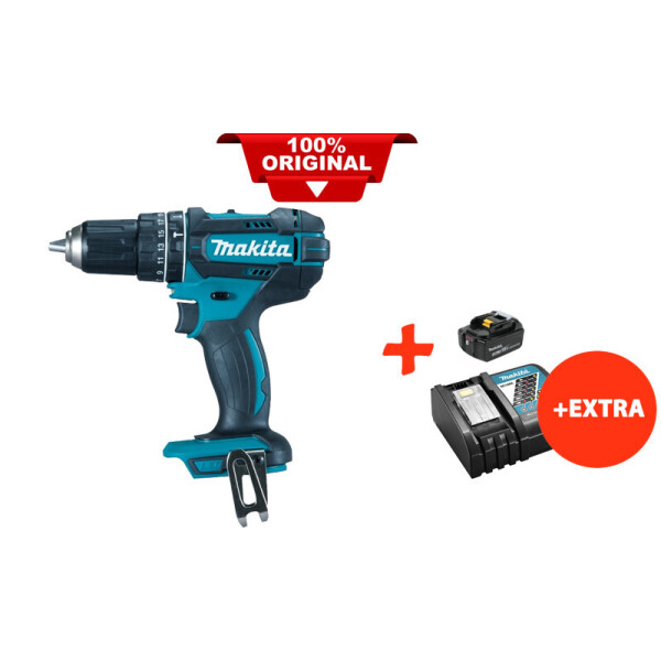 

Аккумуляторная ударная дрель-шуруповерт Makita DHP482Z+акк.18V 5 Ah+быстрозарядное ЗУ (DHP482RT)