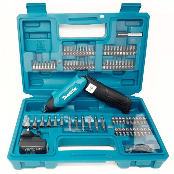 

Аккумуляторная отвёртка Makita DF001DW + кейс с оснасткой (81 шт!)