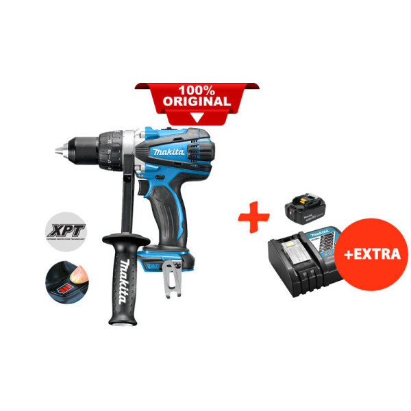 

Аккумуляторная дрель-шуруповерт Makita DDF458Z+акк.18V 5 Ah+быстрозарядное ЗУ (DDF458RT)