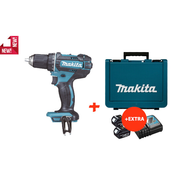 

Аккумуляторная дрель-шуруповерт Makita DDF482Z+быстрозарядное ЗУ+2 Акк 18 В, 3.0 Ач+кейс (DDF482RF2K)