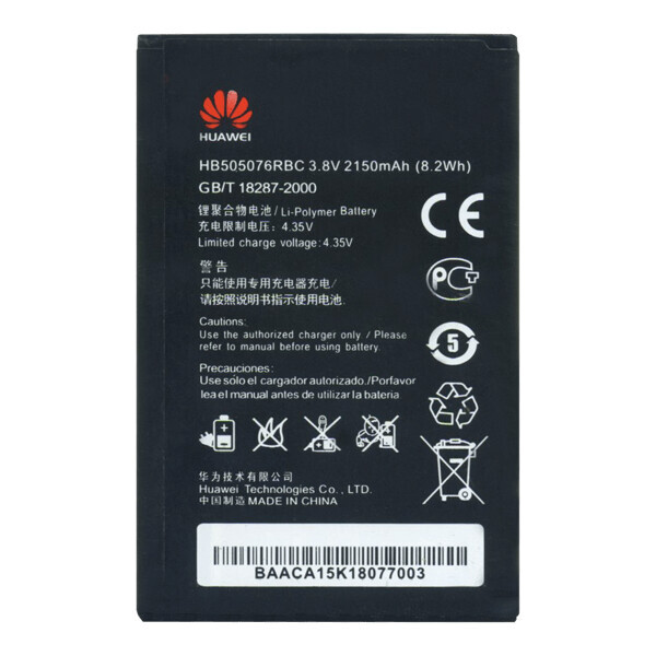 

Батарея Huawei HB505076RBC (2150mAh) Ascend G606/G610/G700/G710/Y600/A199