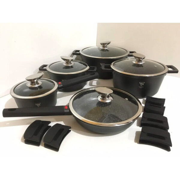 

Набор посуды Top Kitchen из алюминия с мраморным покрытием TK00023 Black