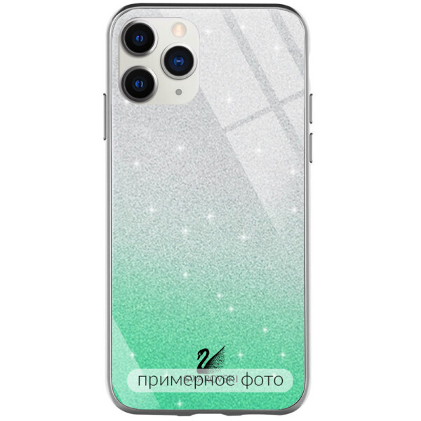 

TPU+Glass чехол Swarovski для Apple iPhone 12 Pro Max (6.7") (Бирюзовый) (1080236)