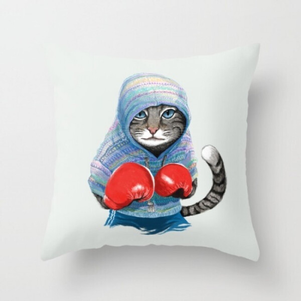 

Подушка декоративная с рисунком Boxing Cat 45х45 см (pod00006)