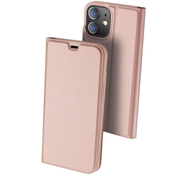 

Противоударный Защитный Кожаный Чехол - Книжка с Подставкой Dux Ducis для Apple iPhone 12 mini (5.4") Силиконовый / с Визитницей / Rose Gold