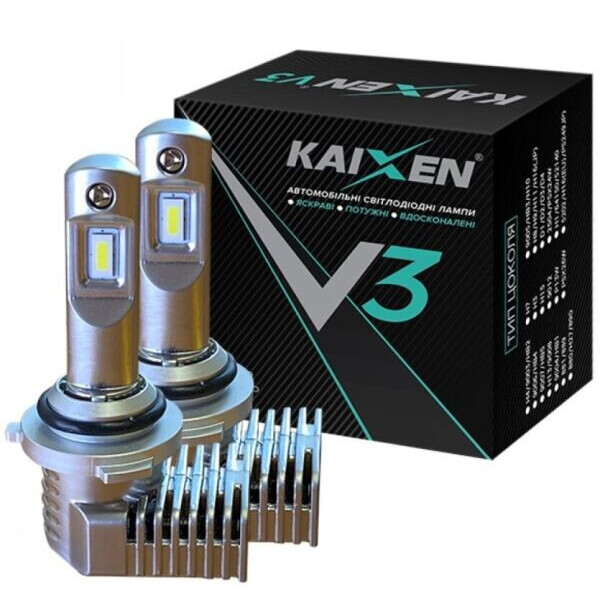 

Светодиодные автолампы Kaixen V3 H10/HB3(9005) 6000K 40W