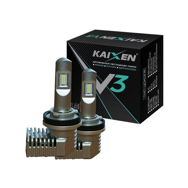 

Светодиодные автолампы Kaixen V3 H8/H9/H11/H16(JP) 6000K 40W