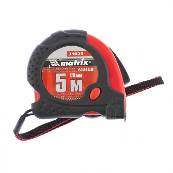 

Рулетка Matrix Status Magnet 5м 19мм в обрезиненном корпусі і зачепом з магнітом