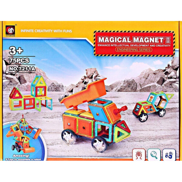 

Магнитный Конструктор ABtoys Магический Магнит 75 деталей sale