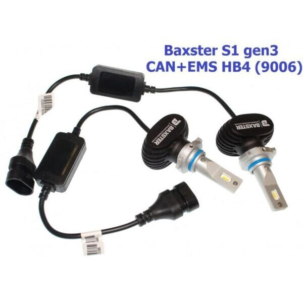 

Светодиодные автолампы Baxster S1 gen3 HB4 (9006) 6000K CAN+EMS