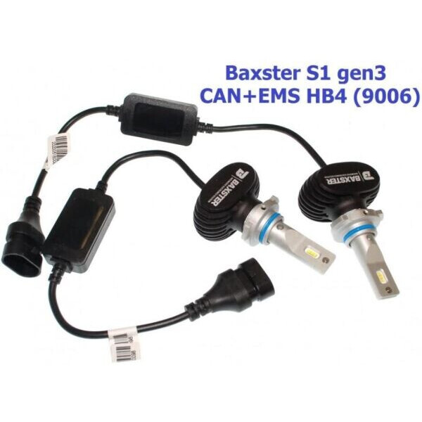 

Светодиодные автолампы Baxster S1 gen3 HB4 (9006) 5000K CAN+EMS
