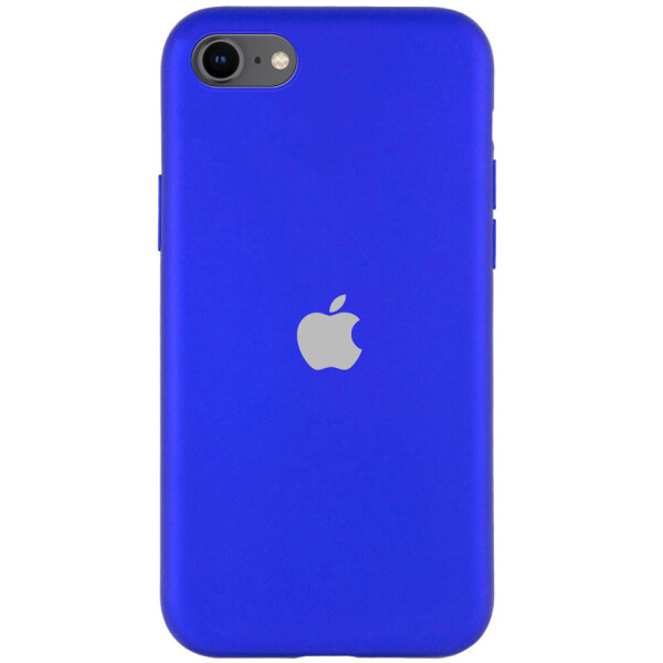 

Противоударный Силиконовый Чехол-Бампер Epik Silicone Case Full Protective A для Apple iPhone SE (2020) Ударопрочная панель с Микрофиброй / Синий / Navy Blue