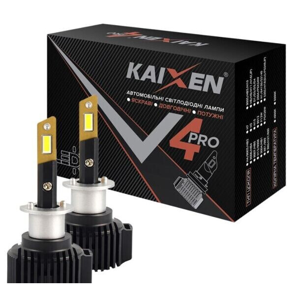 

Светодиодные автолампы Kaixen V4 Pro H1 6000K 50W