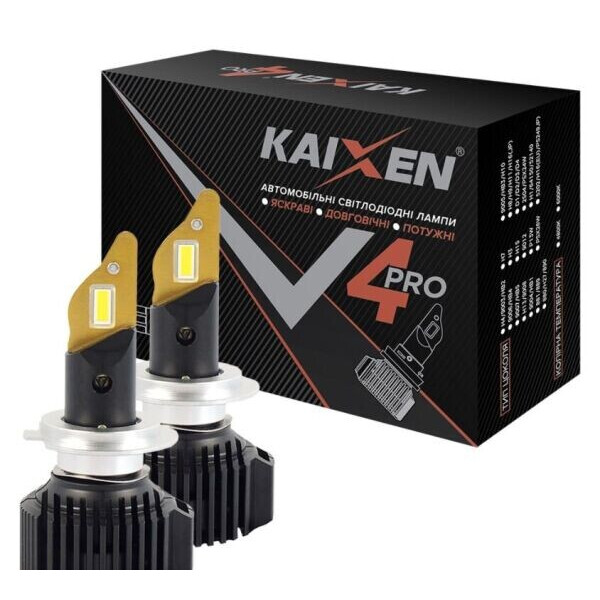 

Светодиодные автолампы Kaixen V4 Pro H7 6000K 50W