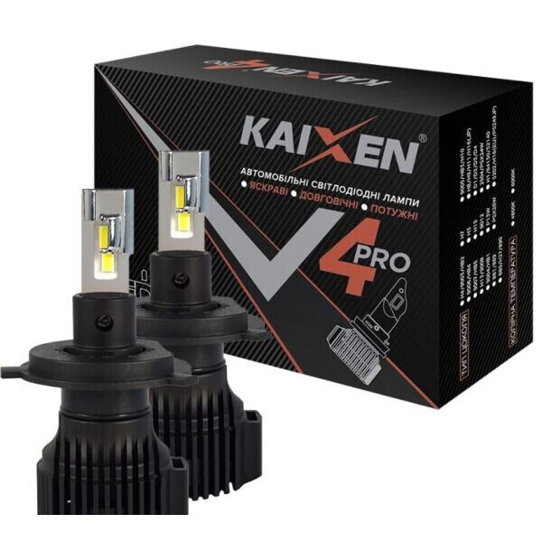 

Светодиодные автолампы Kaixen V4 Pro H4 6000K 50W