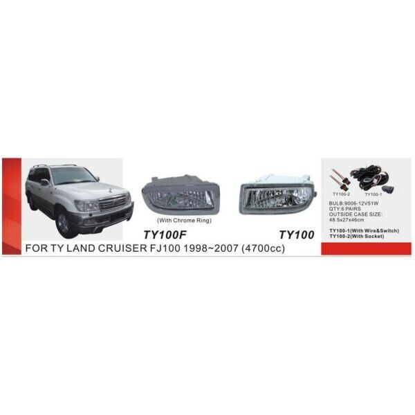 

Противотуманные фары Dlaa TY-100F-W Toyota LC FJ100 1998-2007