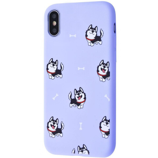 

Противоударный Защитный Термополиуретановый Чехол - Накладка WAVE Fancy для Apple iPhone XS Max (6.5") с Принтом / Haski / Light purple