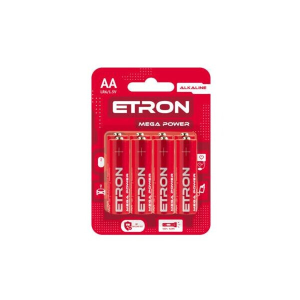 

Батарейка ETRON Mega Power АА-LR6 Blister Alkaline 8 шт