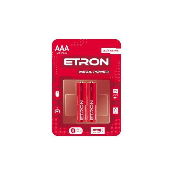 

Батарейка ETRON Mega Power ААА-LR03 Blister Alkaline 2 шт