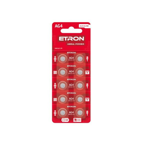 

Батарейка ETRON Mega Power AG-4-LR626 Blister 10 шт