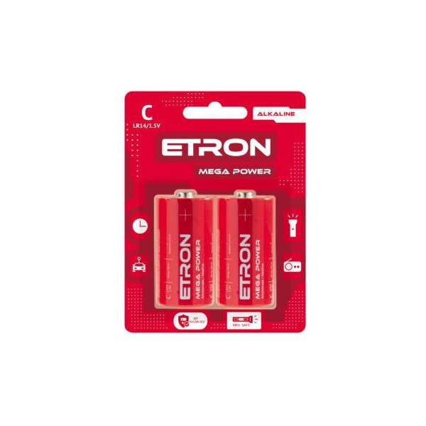 

Батарейка ETRON Power Mega З-LR14 Blister Alkaline 2 шт