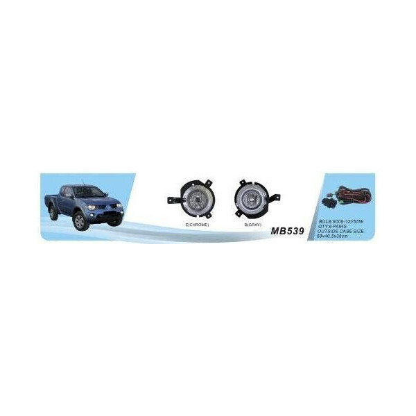 

Противотуманные фары Dlaa MB-539B-W Mitsubishi Triton, L200 2006-08