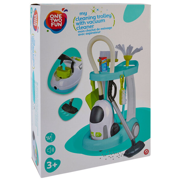 

Набор для уборки детский One Two Fun My cleaning trolley with vacuum cleaner с пылесосом