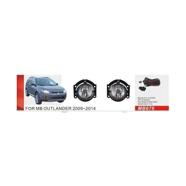 

Противотуманные фары Dlaa MB-676W Mitsubishi Outlander XL 2009-14, Triton, L200 2015