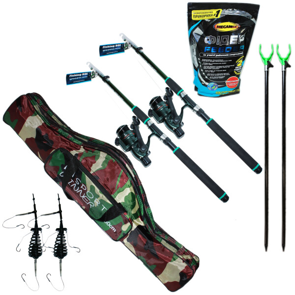

Рыболовный набор 2 спиннинга Fishing ROI Reflex 2.40 м. + чехол