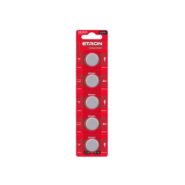 

Батарейка ETRON Lithium Power CR2025 3V Blister 5 шт