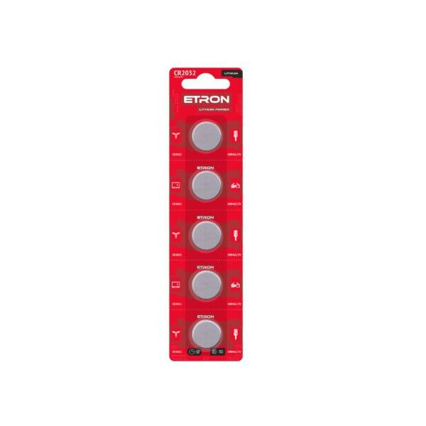 

Батарейка ETRON Lithium Power CR2032 3V Blister 5 шт