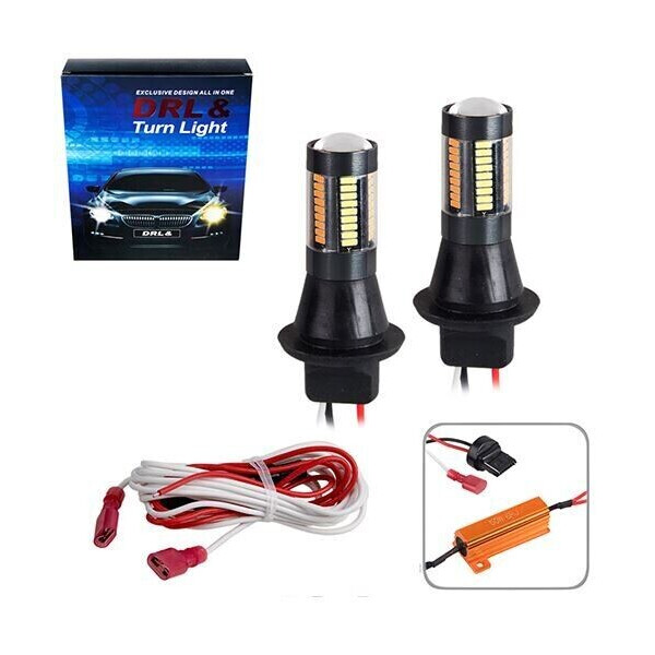 

Лампы DRL с функцией поворота Pulso SMD-4014 T20 5000K&3000K