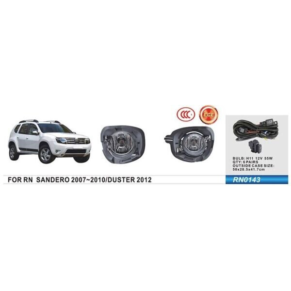

Противотуманные фары Dlaa RN-0143W Renault Duster 2012/Sandero 2007-10