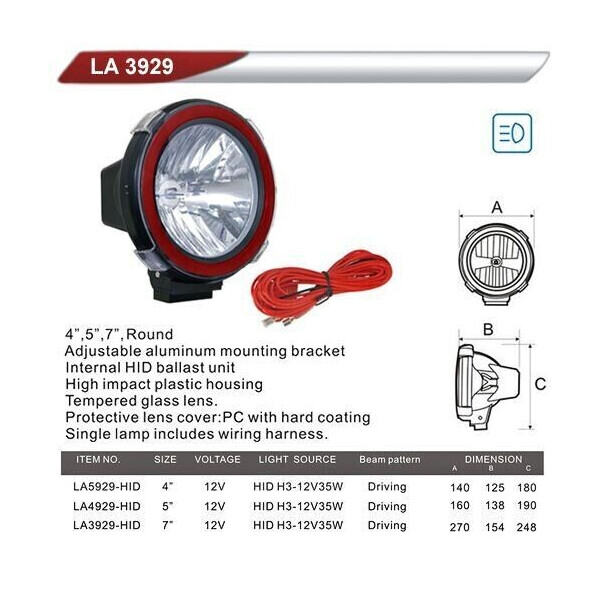 

Фары дополнительные Dlaa 3929 HID-W