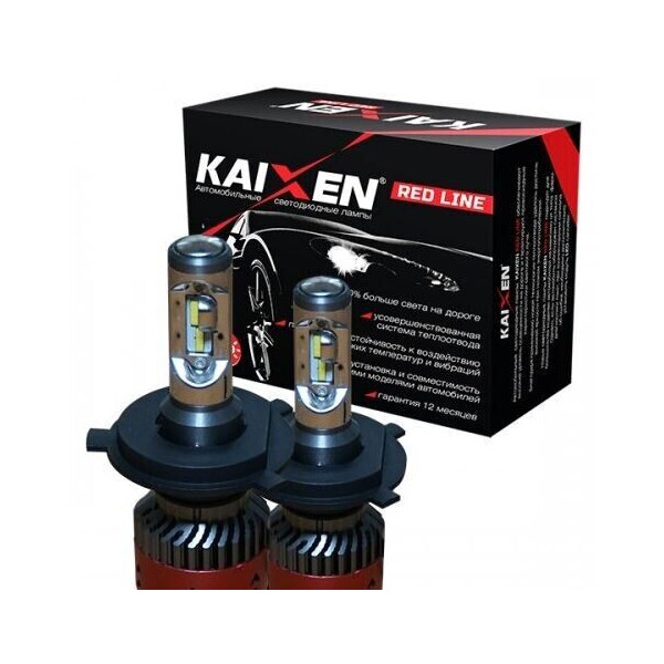 

Светодиодные автолампы Kaixen RedLine H4 6000K 35W
