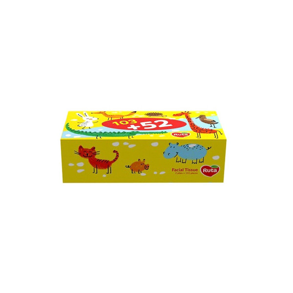 

Салфетки косметические Ruta Kids двухслойные, 155 шт.