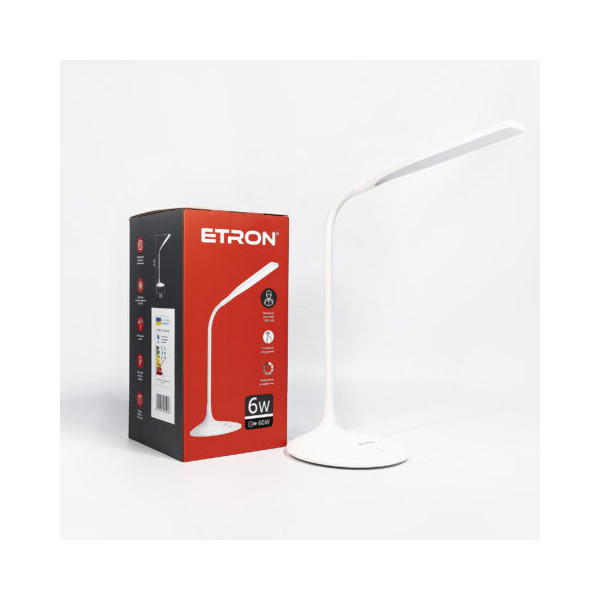 

Світлодіодна Лампа настільна ETRON Desk Lamp delta 6W 4200K White