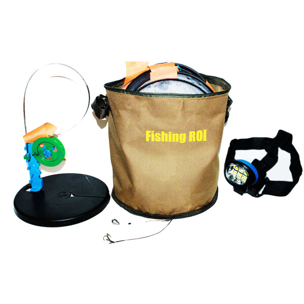 

Набор жерлиц дисковых Fishing ROI оснащенная 10 шт. + фонарик