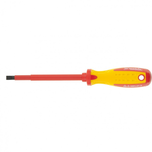 

Отвертка диэлектрическая Matrix SL6 150мм CrMo из 2-х комп. рукояткой Insulated 1000V