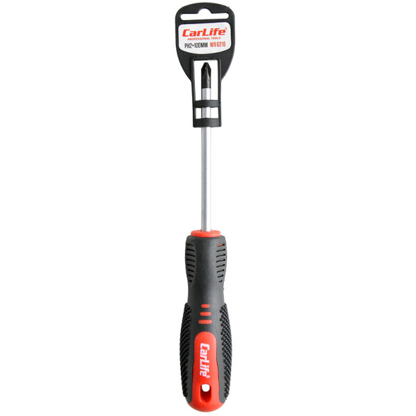 

Отвертка Carlife крестовая PH2x100mm, Cr-V 6150