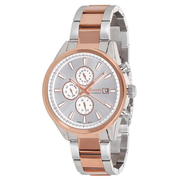 

Часы наручные мужские Guardo Luxury Stainless Steel кварцевыесеребро розовое золото (S1391(1)-5)