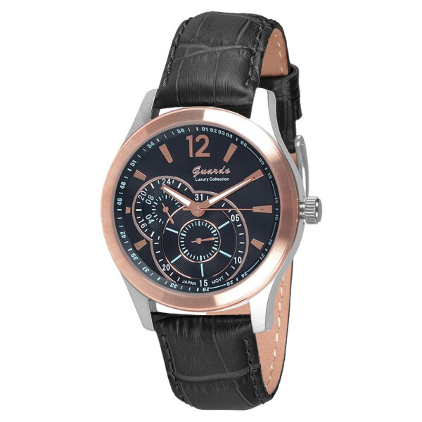

Часы наручные мужские Guardo Luxury Stainless Steel кварцевые серебро и розовое золото (S1076(1)-6)