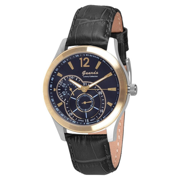 

Часы наручные мужские Guardo Luxury Stainless Steel кварцевые серебряный и золотой (S1076(1)-4)