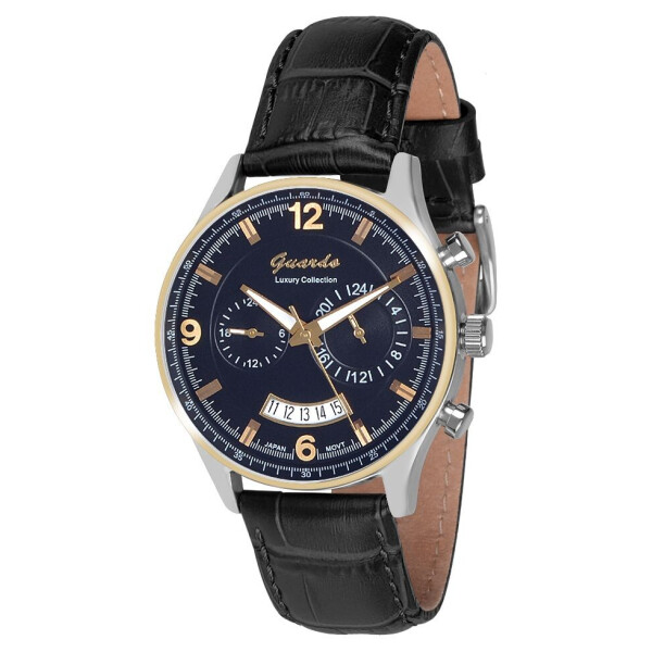 

Часы наручные мужские Guardo Гуардо Luxury Stainless Steel кварцевые серебро и золото (S1394(1)-5)