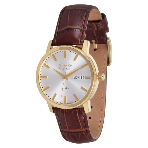 

Часы наручные женские Guardo Гуардо Luxury Stainless Steel кварцевые золото (S1393-5)