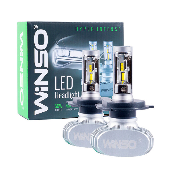 

LED автолампа Winso H4 12/24V 6000К 4000Lm 50W CSP Cree Chip 19х19