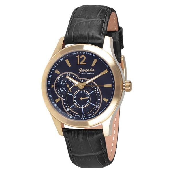 

Часы наручные мужские Guardo Гуардо Luxury Stainless Steel кварцевые, золотой (S1076(1)-2)