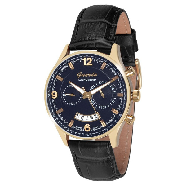 

Часы наручные мужские Guardo Гуардо Luxury Stainless Steel кварцевые золотой (S1394(1)-4)