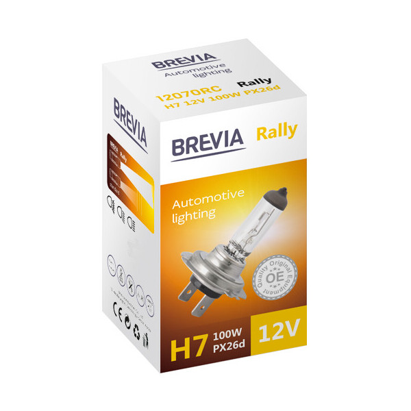 

Галогенова лампа Brevia H7 12V 100W PX26d Rally CP